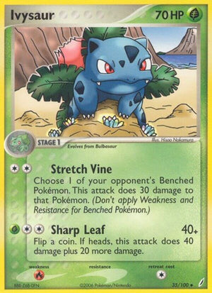 Pokemon TCG - EX Crystal Guardians - Ivysaur - 35/100 - Reverse Holofoil