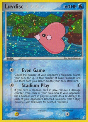 Pokemon TCG - EX Crystal Guardians - Luvdisc - 7/100 - Reverse Holofoil