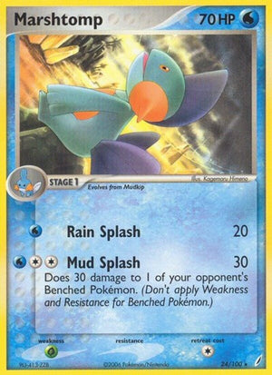 Pokemon TCG - EX Crystal Guardians - Marshtomp - 24/100