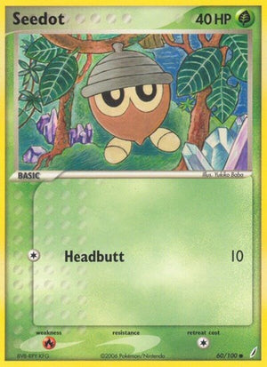 Pokemon TCG - EX Crystal Guardians - Seedot - 60/100 - Reverse Holofoil