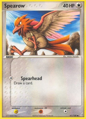 Pokemon TCG - EX Crystal Guardians - Spearow - 61/100