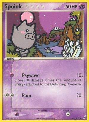 Pokemon TCG - EX Crystal Guardians - Spoink - 62/100