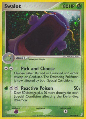 Pokemon TCG - EX Crystal Guardians - Swalot - 11/100 - Reverse Holofoil