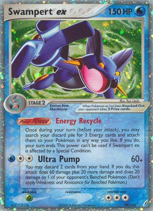 Pokemon TCG - EX Crystal Guardians - Swampert ex - 98/100 - Holofoil