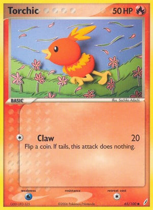 Pokemon TCG - EX Crystal Guardians - Torchic - 65/100 - Reverse Holofoil