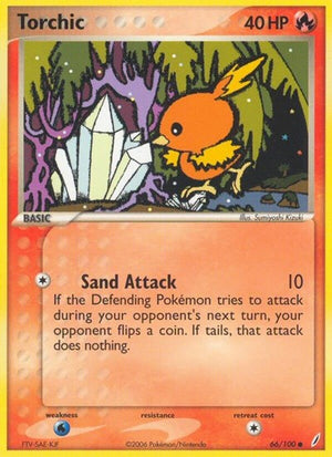 Pokemon TCG - EX Crystal Guardians - Torchic - 66/100 - Reverse Holofoil