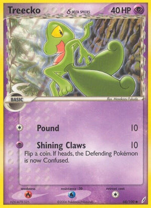 Pokemon TCG - EX Crystal Guardians - Treecko - 68/100 - Reverse Holofoil