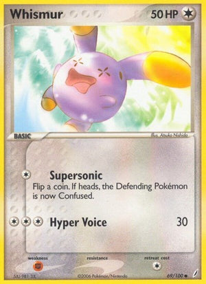 Pokemon TCG - EX Crystal Guardians - Whismur - 69/100 - Reverse Holofoil