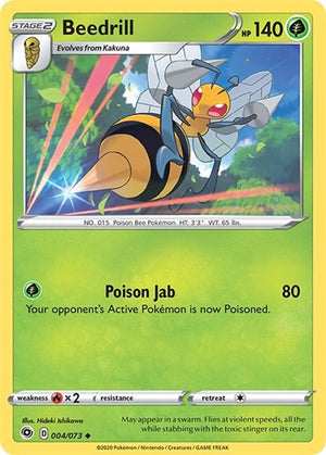 Pokemon TCG - Champion's Path - Beedrill - 04/73 - Reverse Holofoil