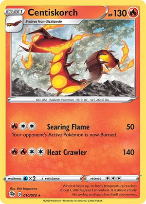 Pokemon TCG - Champion's Path - Centiskorch - 10/73 - Reverse Holofoil