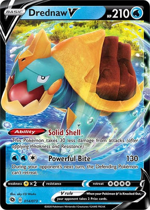 Pokemon TCG - Champion's Path - Drednaw V - 14/73 - Holofoil