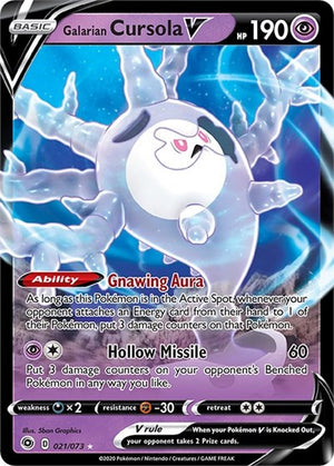 Pokemon TCG - Champion's Path - Galarian Cursola V - 21/73 - Holofoil