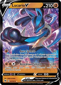 Pokemon TCG - Champion's Path - Lucario V - 27/73 - Holofoil