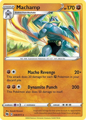 Pokemon TCG - Champion's Path - Machamp - 26/73 - Reverse Holofoil