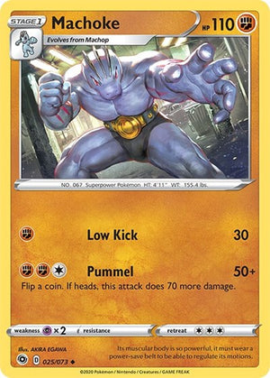 Pokemon TCG - Champion's Path - Machoke - 25/73 - Reverse Holofoil