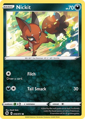 Pokemon TCG - Champion's Path - Nickit - 46/73 - Reverse Holofoil