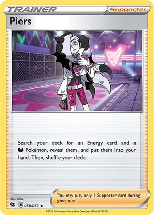 Pokemon TCG - Champion's Path - Piers - 58/73 - Reverse Holofoil