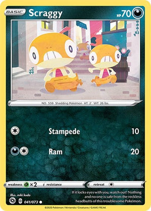 Pokemon TCG - Champion's Path - Scraggy - 41/73