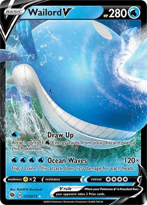 Pokemon TCG - Champion's Path - Wailord V - 013/073 - Holofoil
