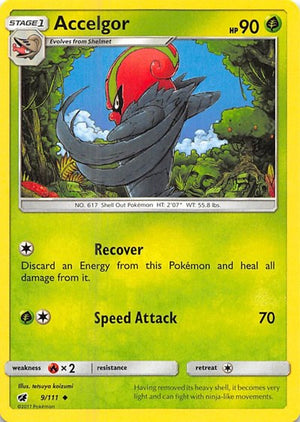 Pokemon TCG - SM - Crimson Invasion - Accelgor - 9/111 - Reverse Holofoil