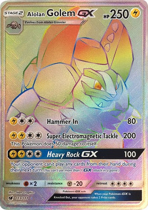 Pokemon TCG - SM - Crimson Invasion - Alolan Golem GX - 113/111 - Holofoil