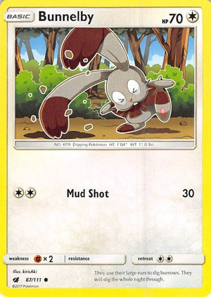 Pokemon TCG - SM - Crimson Invasion - Bunnelby - 87/111