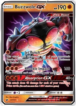 Pokemon TCG - SM - Crimson Invasion - Buzzwole GX - 57/111 - Holofoil