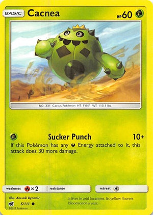 Pokemon TCG - SM - Crimson Invasion - Cacnea - 5/111