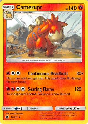 Pokemon TCG - SM - Crimson Invasion - Camerupt - 14/111