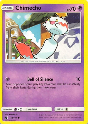 Pokemon TCG - SM - Crimson Invasion - Chimecho - 43/111