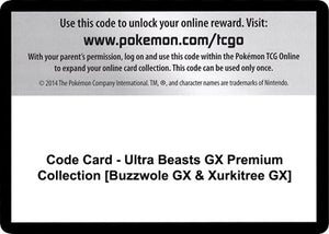 Pokemon TCG - SM - Crimson Invasion - Code Card - Ultra Beasts GX Premium Collection