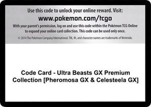 Pokemon TCG - SM - Crimson Invasion - Code Card - Ultra Beasts GX Premium Collection