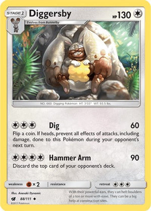 Pokemon TCG - SM - Crimson Invasion - Diggersby - 88/111