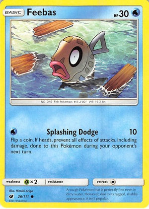 Pokemon TCG - SM - Crimson Invasion - Feebas - 26/111 - Reverse Holofoil