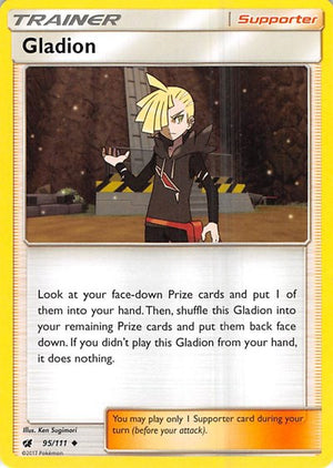 Pokemon TCG - SM - Crimson Invasion - Gladion - 95/111 - Reverse Holofoil
