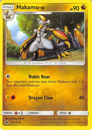 Pokemon TCG - SM - Crimson Invasion - Hakamo-o - 76/111
