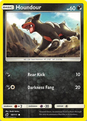 Pokemon TCG - SM - Crimson Invasion - Houndour - 58/111 - Reverse Holofoil