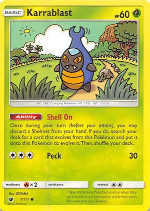 Pokemon TCG - SM - Crimson Invasion - Karrablast - 7/111 - Reverse Holofoil