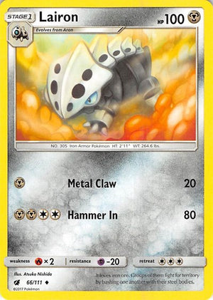 Pokemon TCG - SM - Crimson Invasion - Lairon - 66/111