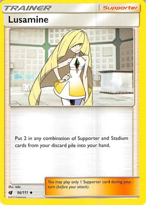 Pokemon TCG - SM - Crimson Invasion - Lusamine - 96/111 - Reverse Holofoil