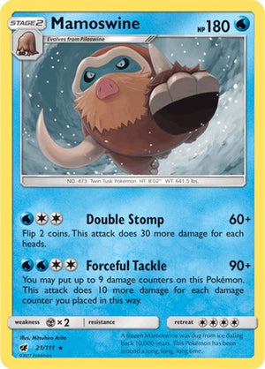 Pokemon TCG - SM - Crimson Invasion - Mamoswine - 21/111 - Reverse Holofoil