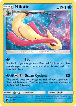 Pokemon TCG - SM - Crimson Invasion - Milotic - 27/111 - Reverse Holofoil