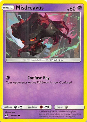 Pokemon TCG - SM - Crimson Invasion - Misdreavus - 39/111