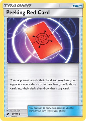 Pokemon TCG - SM - Crimson Invasion - Peeking Red Card - 97/111