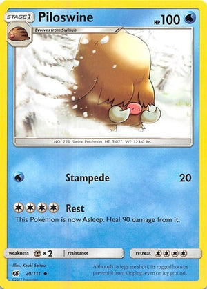 Pokemon TCG - SM - Crimson Invasion - Piloswine - 20/111