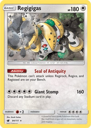 Pokemon TCG - SM - Crimson Invasion - Regigigas - 84/111 - Holofoil
