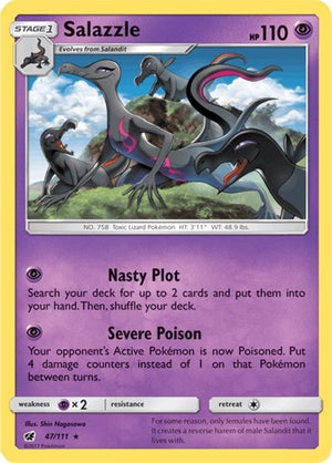 Pokemon TCG - SM - Crimson Invasion - Salazzle - 47/111 - Reverse Holofoil