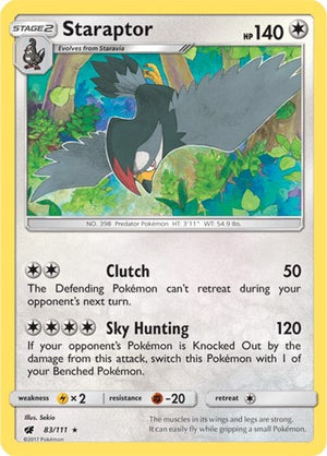 Pokemon TCG - SM - Crimson Invasion - Staraptor - 83/111