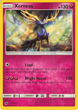 Pokemon TCG - SM - Crimson Invasion - Xerneas - 73/111 - Reverse Holofoil