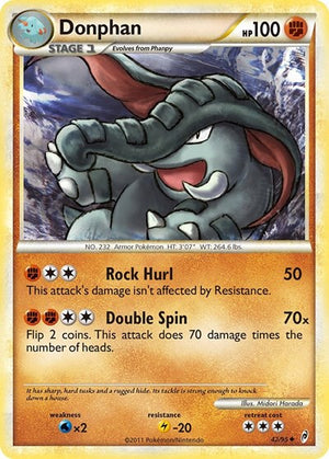 Pokemon TCG - Call of Legends - Donphan - 42/95 - Reverse Holofoil